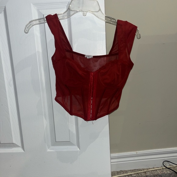 Garage Tops - Red Corset Top